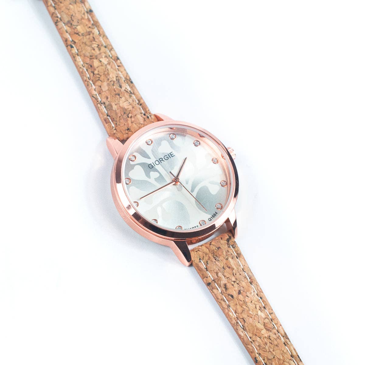 Cork watch - rose gold trim WA-439-1