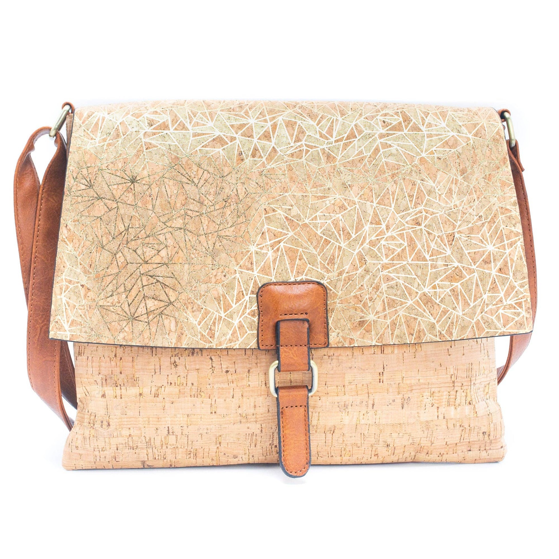 Cork Crossbody Bag with Mosaic and Floral Prints BAGD-464-11