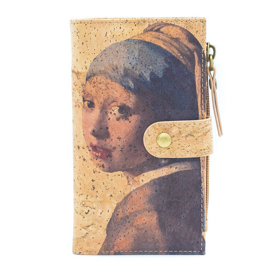 Girl with a Pearl Earring Cork wallet RFID BAG-2075-C-0