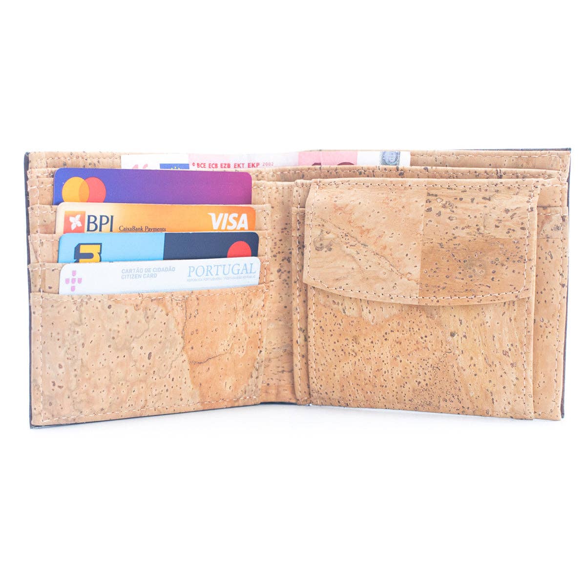 Brown Cork Men's Wallet with Box Packaging BAG-2254-5