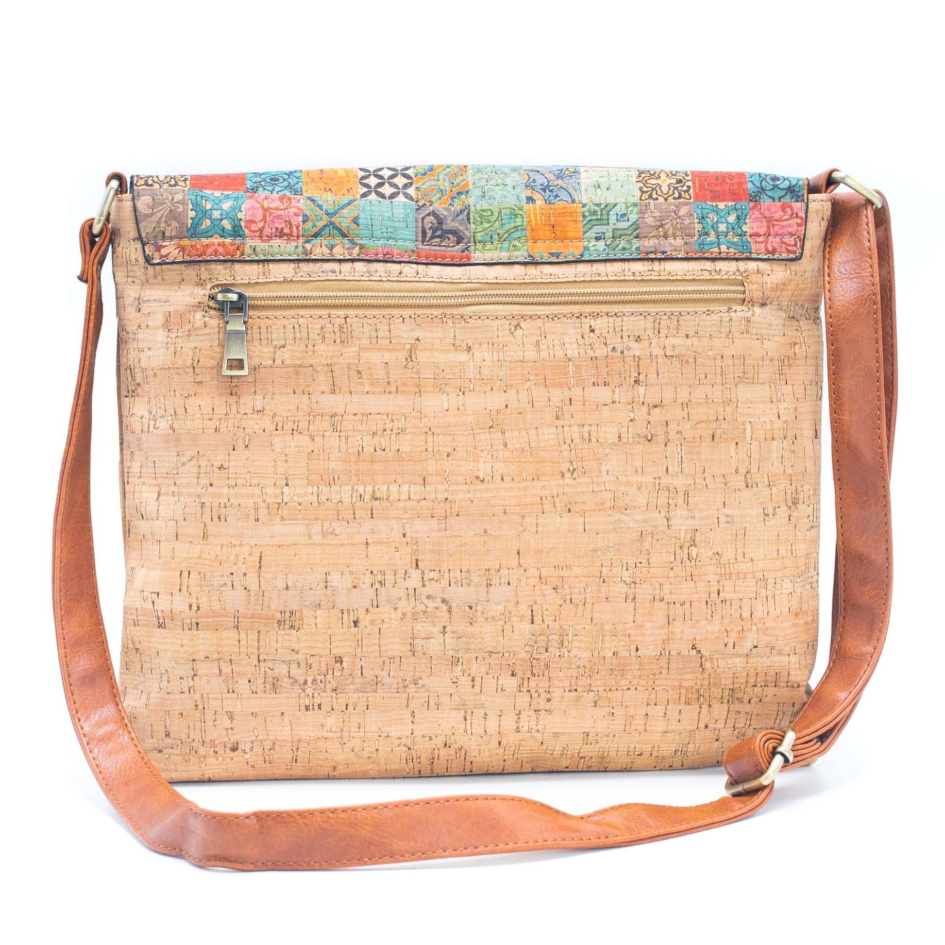 Cork Crossbody Bag with Mosaic and Floral Prints BAGD-464-5