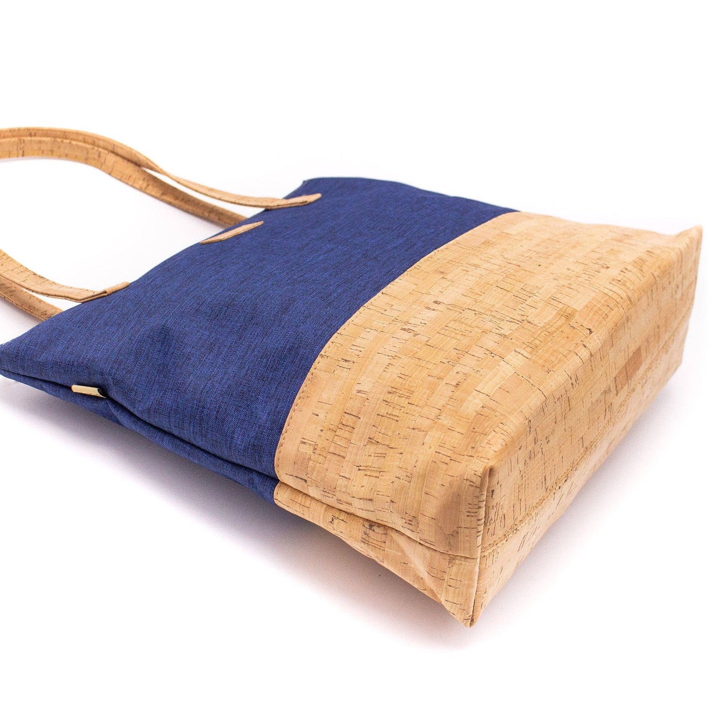 Cork with Denim Blue fabric women's Tote bag BAG-2057-C-6