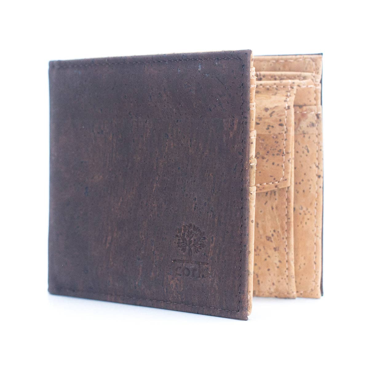 Brown Cork Men's Wallet with Box Packaging BAG-2254-8