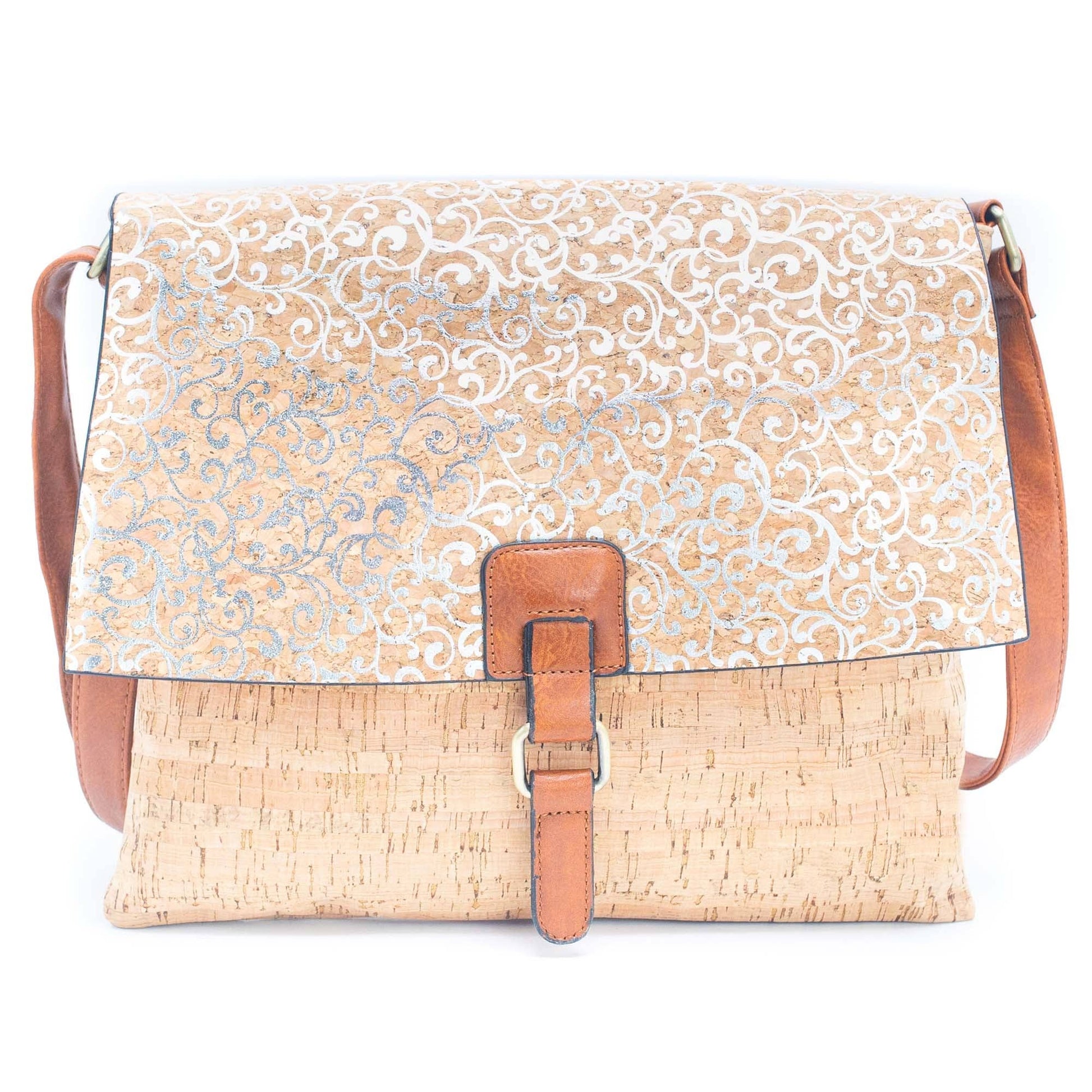 Cork Crossbody Bag with Mosaic and Floral Prints BAGD-464-12