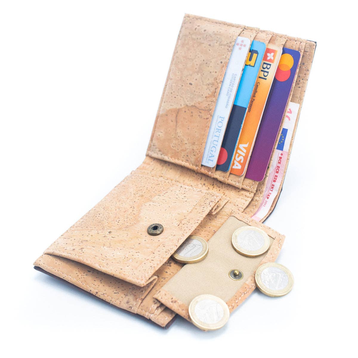Brown Cork Men's Wallet with Box Packaging BAG-2254-1