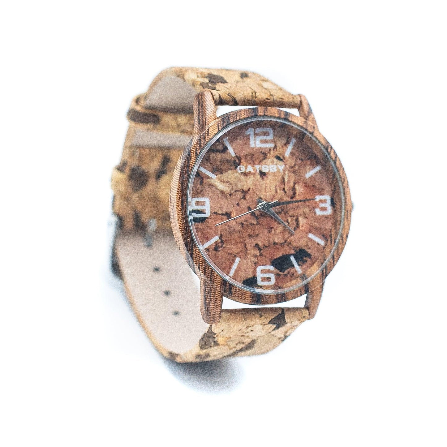 Natural cork leather unisex watch in box WA-194