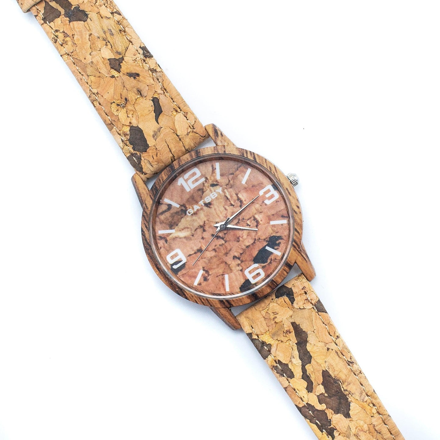 Natural cork leather unisex watch in box WA-194